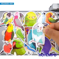 20/30/50PCS Colorful Parrot Stickers Cute Bird Funny Cartoon Animals Decals for Laptop Phone Motorcycle Car Bike Luggage Sticker