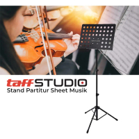 Alat Musik TaffSTUDIO Stand Partitur Sheet Musik - P-06HC - Black Music Viral