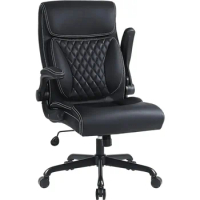 PU Leather Computer Chair With Lumbar Support Gaming Chairs for Pc Ergonomic Home Office Desk Chairs High Back Work Chair Black