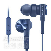【曜德★新品】SONY MDR-XB55AP 藍 重低音入耳式 支援智慧型手機 ★送收納盒★