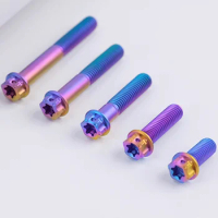 Green Purple Candy M6 x 8/10/12/15/18/20-120mm GR5 Titanium Alloy A3 T30 Torx Head Screw Bolt For Motorcycle