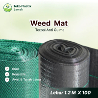 Terpal Green House Lebar 120 cm x 100 meter Weedmat Control- Meteran Woven Fabric Anti UV Weed Mat