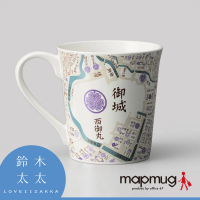 【office67】日本手繪地圖馬克杯-江戶古地圖系列(可微波/可機洗/禮盒設計)