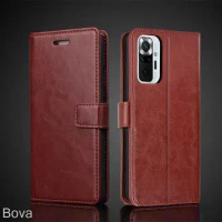 Card Holder Leather Cover Case for Xiaomi Redmi Note 10 Pro Redmi Note10 10s Global Retro Fitted Case Business Fundas Coque