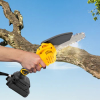 6inch Chainsaw Electric Cordless Chainsaw Handheld Mini Chainsaw Battery Power Wood Cutter Chain Saw for Tree Branches