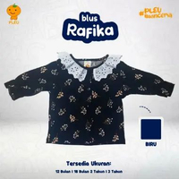 PLEU Blus Rafika | Baju Anak Perempuan Usia 1-3 Tahun 2 tahun Hitam