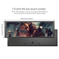 7.9 Inch IPS 400x1280 Mini Portable Monitor PC Windows Rasperry Pi Secondary Advertising Display Touch Screen Monitor