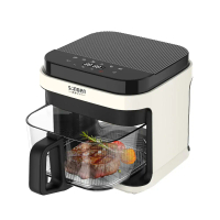 【SONGEN 松井】SG-421GAF 5.5L 晶鑽玻璃氣炸鍋 3D熱旋/烘烤爐/氣炸烤箱-白