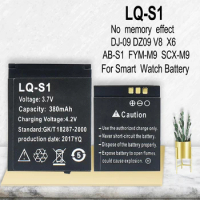 LQ-S1 3.7V 380mAh Smart Watch Battery DZ09 Battery For DJ-09 V8 X6 AB-S1 SCX-M9 FYM-M9 GJD HKS-S1 LQS1 bateria