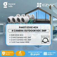 PAKET EZVIZ NVR 4CH + 4CAMERA OUTDOOR H3C 2MP