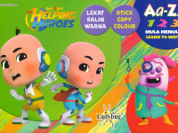 LADYBUG UPIN & IPIN IQRA Aa - Zz / 123 / LEARN TO WRITE STICK COPY COLOUR BOOK UP2 SERIES- 2