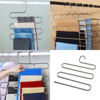 JX-LCLYL Pants Trousers Clothes Hanger Layers Clothing Storage Space Saver Rack Organizer