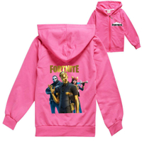 Fortnite Printed Kids Boys Girls Hoodies Hooded Zip Up Jacket Outerwear Coat Sweatshirt TopsX0307