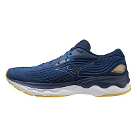 Mizuno Wave Skyrise 4 [J1GC230903] 男 慢跑鞋 運動 路跑 穩定 緩震 舒適 深藍 黃