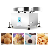 Professional Rotary Table Sesame Bread Crumb Coating Machine Flour Powder Sprinkle Spreader