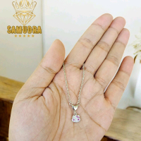 Kalung Anak Perak 925 Lapis Emas Putih Model Hellokitty