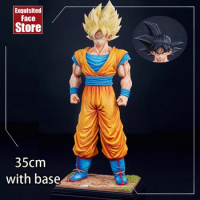 34cm Dragon Ball Z Son Goku Figurine Super Saiyan Goku Statue PVC Action Figure Collection Model Toys for Children Gifts