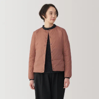 【MUJI 無印良品】女輕量羽絨抗靜電內裏無領外套(共4色)