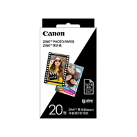 Photo Papar For Canon PV 123 Printer 20pcs 2 x 3 Inch ZP 2030 Adhesive Photo Paper With One Smart Sheet 5 x 6.7cm