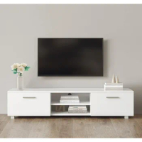 TV Stand for Living Room Low Profile TV Table Modern TV Media Console with Storage Simple Cabinet with Shelves