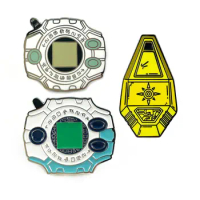 Cartoon Game Digimon Adventure Digivice Enamel Brooch Pin Jacket Lapel Metal Pins Brooches Badges Exquisite Jewelry Accessories