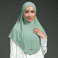 Lozy Hijab - Nuna Instan (Hijab Instant Tali Bahan Jersey Olahraga Sport) Milky Green