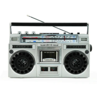 Portable 550 Old School Acrylic Stereo Tuner Cassette Player Speaker Radio Cassette Boombox With Fm Radio