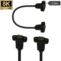 8K 1.4V Up To 8K/60Hz 4K/144Hz 8K Mini DP for Apple Computer with Ear Female To Female with Fixed Screw Hole Extension Cable