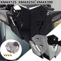 Xmax300 2023 Motorcycle Front Windscreen Windshield Screen Shield with Bracket For YAMAHA XMAX125 XMAX250 XMAX300 2023