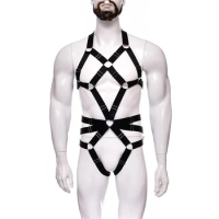 Fetish Gay Sexy Lingerie Men Body Harness Male Suspenders Jockstrap Underwea Bondage Chest Rope Thong Bodysuit Costume