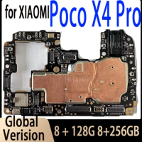Global Version Mainboard For Xiaomi Poco X4 Pro Good Tested Full Work Unlock Motherboard Logic Circuit Plate For Mi Poco X4 pro