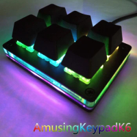 Amusingkeypad Pro 6 Key Gaming Keypad OSU Mini Cheery Mx Red/Brown/Black/Silver Switch Gaming Programmable Mechanical Keyboard