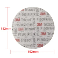 3M Trizact Clearcoat Disc 02088 Flocking Sponge Sandpaper 6 Inch Self-adhesive Back 1500 Grit Dry Wa