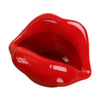 Cute Cartoon Ashtray Lips Ceramic Ashtray Creative Flower Pot Trendy Mouth Fashion Home Mini Send Boyfriend Gift