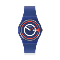【SWATCH】Gent 原創系列手錶 SWATCH BLUE TO BASICS 迴圈藍 男錶 女錶 瑞士錶 錶(34mm)