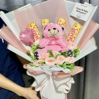 Custom Buket, Buket Bunga, Buket Snack, Buket Boneka, Buket Valentine, Buket Cokelat, Buket Wisuda,
