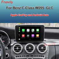 Fnavily OEM Retrofit Wireless CarPlay For Mercedes Benz C-Class W205 GLC Apple CarPlay And Android Auto Retrofit Kit 2015-