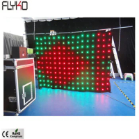 Tv shows/flow shows soft flexible led curtain P18cm 2x3m SD/PC controller for stage backdrop in door semi-out door
