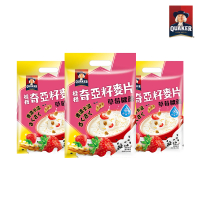 【QUAKER桂格】奇亞籽麥片-草莓歐蕾3入(28gx10包/袋)
