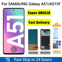 Super AMOLED for Samsung A51 LCD Display for Samsung A51 OEM With Frame SM-A515 A515F Touch Screen Digitizer Assembly