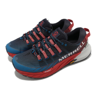 Merrell 慢跑鞋 Agility Peak 4 GTX 男鞋 藍 紅 防水 運動鞋 戶外 Vibram ML067459