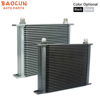 BAOLUN Universal 30 Rows Oil Cooler AN10 10 AN Engine Transmission Oil Cooler Kit