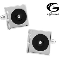 iGame CD Player Cuff Links Black Color DJ Design Free Shipping