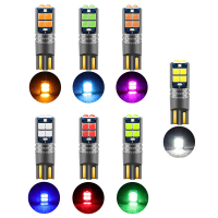ไฟ 1 คู่, ชิปนูน LED 10 ดวง, ระบบ CAN bus T10, เหมาะสำหรับรถยนต์และรถจักรยานยนต์, 9V-30V, ขายเป็นคู่