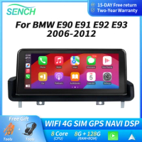 SENCH Linux Apple CarPlay For BMW E90 E91 E92 E93 Wireless Android Auto Front Rear Camera Multimedia Touch Screen