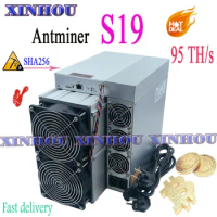 Asic miner AntMiner S19 95T sha256 bitcoin BTC BCH miner better than S17 T17 T19 Z15 K5 M30S M31S M20S M21S T3 T2T A1 A10 Ebit