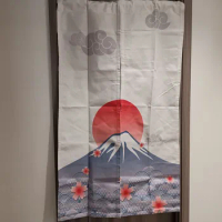 Japanese Style Mount Fuji Door Curtain Bedroom Bathroom Decorative Curtain Household Kitchen Feng Shui Curtain