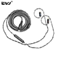 CVJ CVM Lightning Socket 8 Core Silver Plated 2 Pin 0.75mm /0.78mm / MMCX Connector Audio Cable for CSA CSN KZ ZS10 AS10 CCA C16