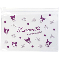 小禮堂 酷洛米 日本製 透明抗菌口罩夾鏈袋 (紫滿版款)