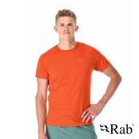 【RAB】Sonic Tee 短袖透氣排汗衣 男款 爆竹橘 #QBL01